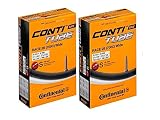 Continental Race 28 700x25-32c Bicycle Inner Tubes - 42mm Long Presta Valve - 2 Pack w/ Conti Sticker