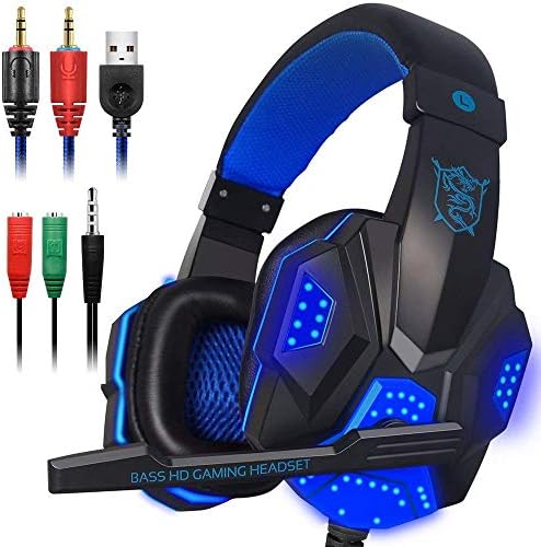 navor DLAND Gaming Headset with Mic and LED Light for Laptop