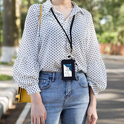 MNF Collections Zip ID Case with Lanyard- Badge ID Holder with Wallet for Cash, Cards, Coin - Durable Strap, Zippers & Keyring, Key Lock - Microfiber Cotton Cobalt Blue