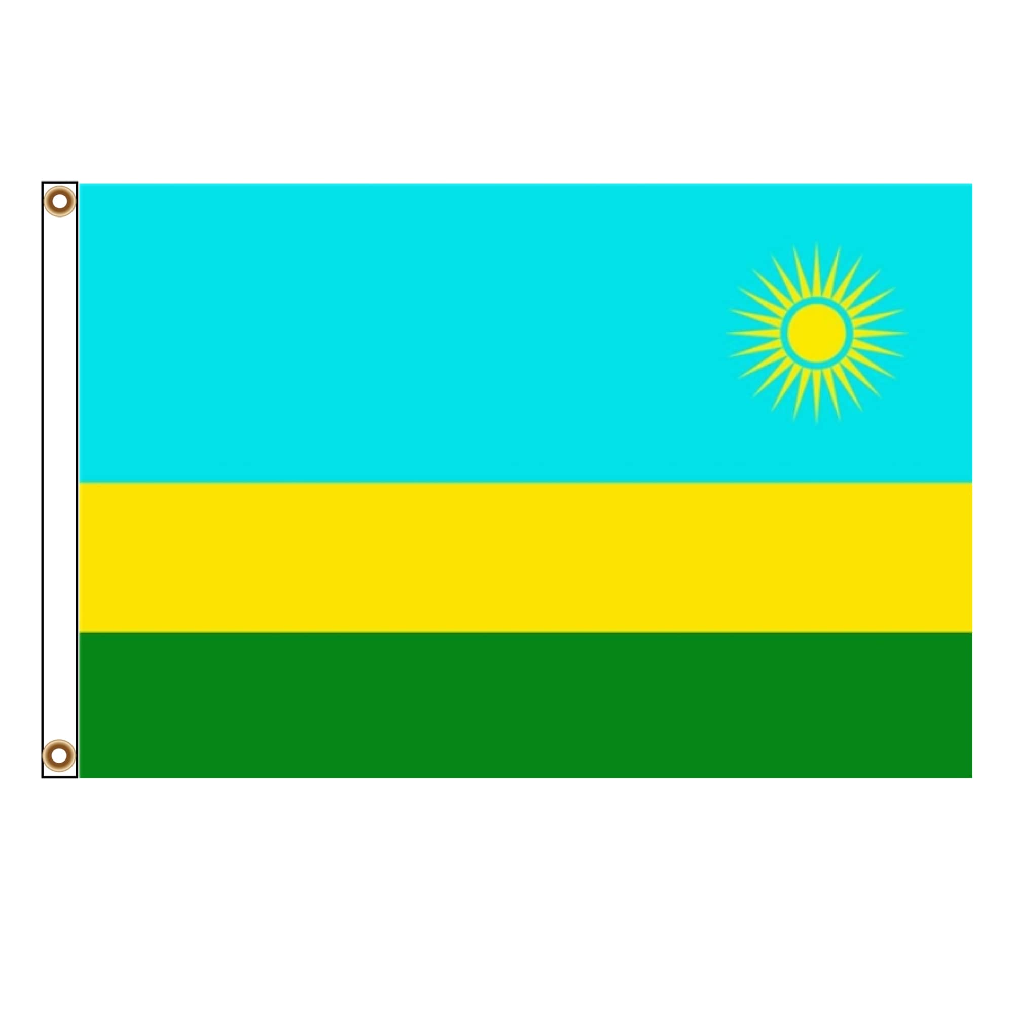 PinkDisplay Africa flag (Rwanda)3x5ft(90x150cm) full color eyelets and double stitches