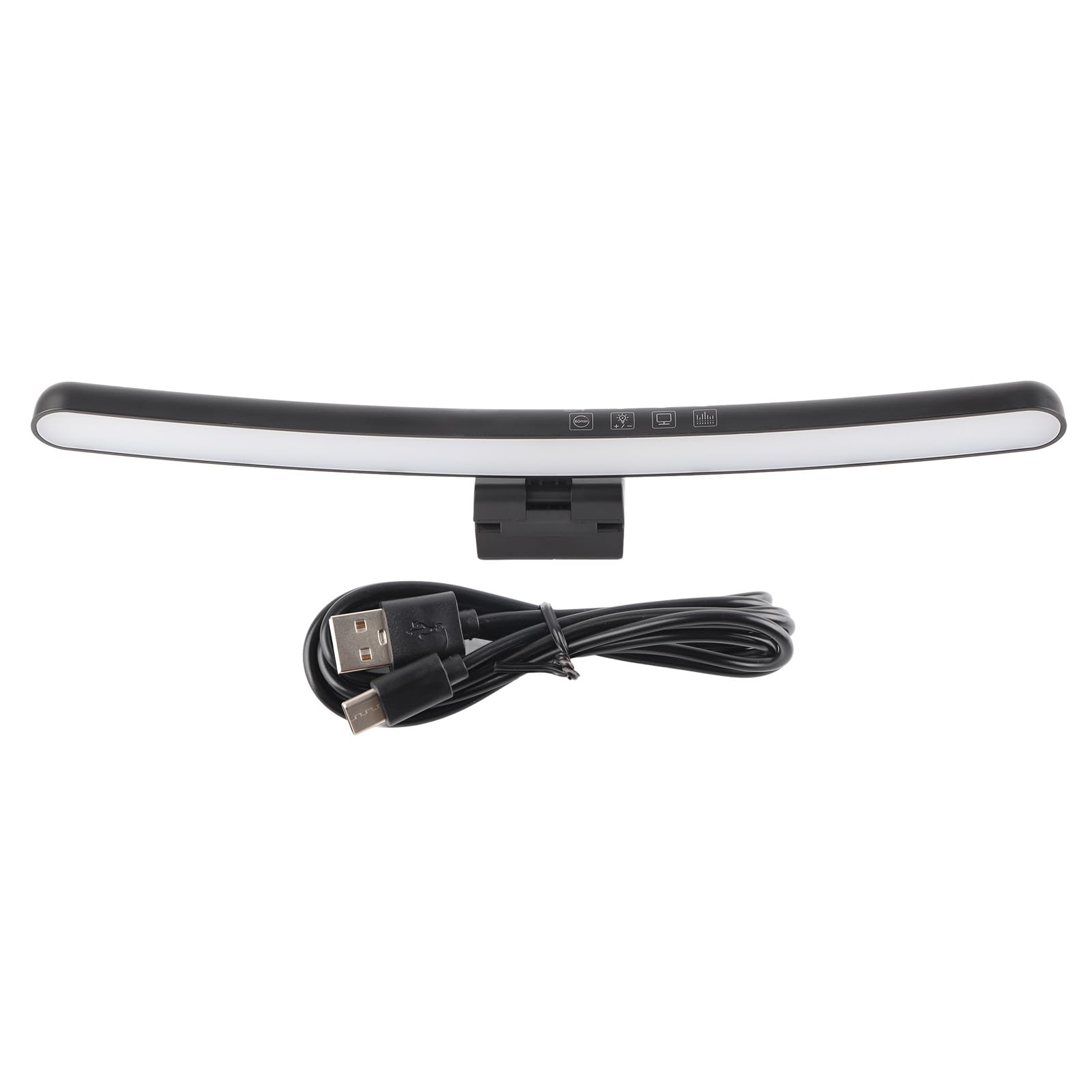 PUSOKEI Computer Monitor Lamp, 7 Color RGB Curved Monitor Light Bar, USB C Touch Dimming Screen Office Gaming Screen Light