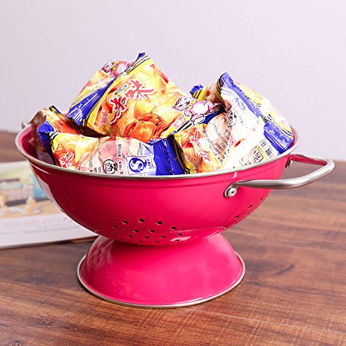 13cm Zfggd Tazón de Fuente Creativo con la Cesta roja del DREN Cesta de