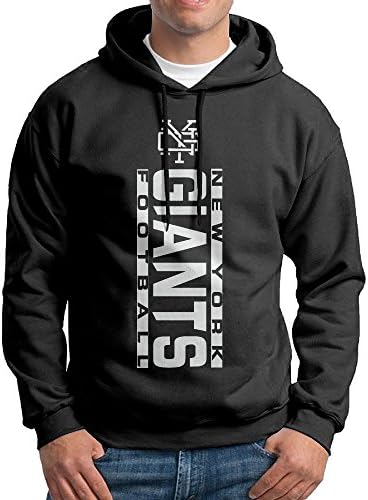 SSDDFF Men's New York American Football Team Giants Hoodies Sweatshirt Size XXL Black