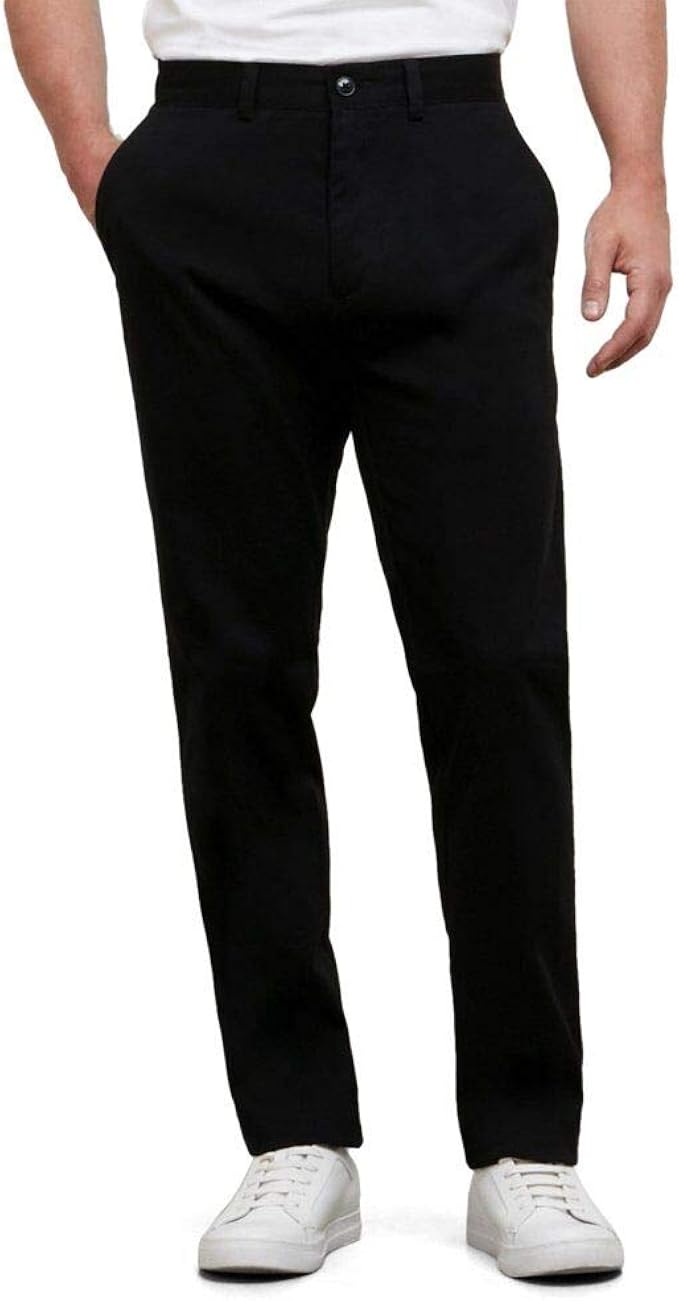 slim fit chino flat front pants