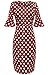 ANGVNS Women's Vintage Polka Dot Optical Illusion Bridesmaid Party Causal Dress