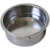 51mm Stainless Steel Coffee Filter Double Layer Filter Basket Stainless Steel Portafilter Basket Espresso Handle Compatible for Portafilter Coffee Machine(Double Cup)