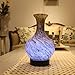 Essential Oil Diffuser COOSA Handmade Art Glass Vase 100ml Ultrasonic Aroma Diffuser with 7 Color LED Lights Cool Mist Aromatherapy Humidifier Waterless Auto Shut-Off for Home Decor Office Baby Yoga