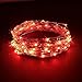 RTGS 60 LEDs Red Color String Lights Silver Wire Indoor and Outdoor 20 Feet Firefly Starry Fairy Lights Battery Powered for DIY, Christmas, Holidays, Party, Bedroom and Centerpieces