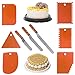 3 Angled Cake Spatula & 6 Pieces Cake Scraper Smoother, DaKuan 3 Sizes of Stainless Steel Cake Icing Spatulas with wooden handle (9.5