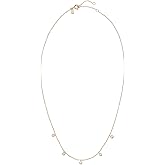 EF Collection Women's 14k 5 Diamond Bezel Choker Necklace, Yellow Gold, One Size