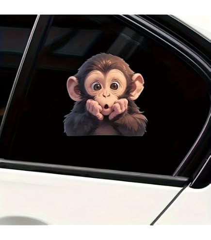 AK Wall Art Funny Chimp Monkey Vinyl Sticker – Waterproof – Choose Size – USA Made