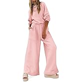 Yousify Women Trendy Rompers 2025 Wide Leg Long Sleeve Jumpsuits Casual Sweatshirt One Piece Backless Cutout Outfits