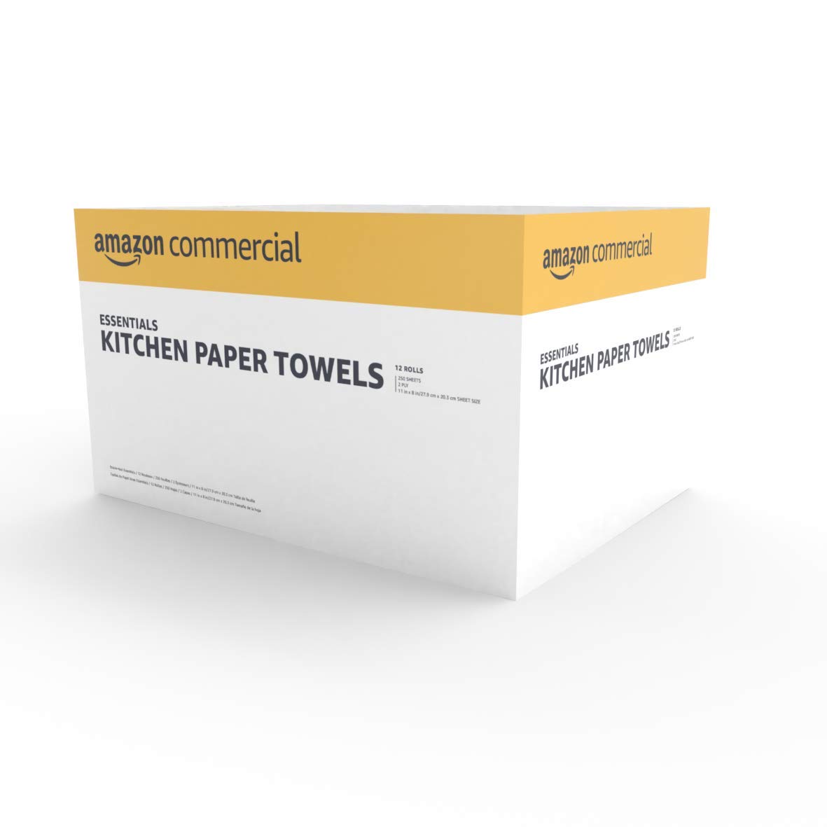 Commercial Essentials Kitchen Paper Towels, 250 Towels per Roll, 12 Rolls: Industrial & Scientific