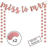 Bachelorette Party Decor Miss To Mrs Banner For Rose Gold Glitter Wedding Bridal Shower Party Supplies