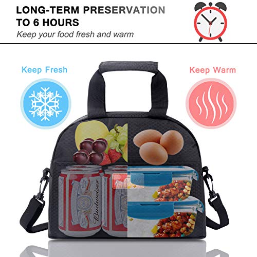 image for BALORAY Lunch Bags for Men Women with Shoulder Strap, Insulated Lunch 