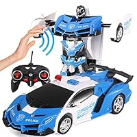 Remote Control Deformation Cars Robot Toys, Walk, Cool Lights, One Button Transformation, Gesture Sensing Deformation, 360° Rotation Cars Robot Toy Gifts