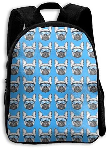 Portrait Of French Bulldog Kid Boys Girls Toddler Pre School Backpack Bags Lightweight
