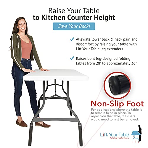 Lift Your Table® Folding Table Risers, Made In The USA, EasyToUse