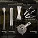 Boston Cocktail Shaker Set - Professional Bar Drink Mixing Supplies - Ultimate Collection Bartender Muddler Kit, Stainless Steel Martini Shakers, Gold with Black Velvet Sleeve