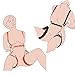 Amores Leather Bodysuit Teddies Restraints System BDSMs Kit Stretch Legs & Tied Up Behind the Back