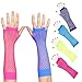 Toy Cubby Funky Retro Classic Style Colorful Long Mesh Fishnet Fingerless Wrist Gloves - 6 Pieces