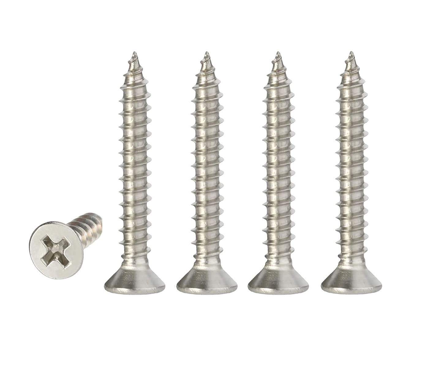 M3 Stainless Steel Self Tapping Screws,100pcs M3x25mm Phillips Flat Head Wood Srews DIY Woodworking Screws with Box (M3 X 25 100 PCS)