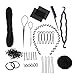 Bun Maker Roller Braid Twist Elastics Pins Hair Design Styling Tools Kit ,Black