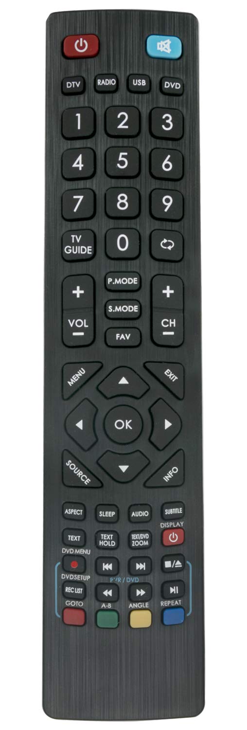 ALLIMITY Remote Control Replaced for Technika FHD DVD Freeview TV 22F22B-FHD 24E21B-FHD 24F22B-FHD 24F22B-HD 32-E251 32F22B-FHD 32G22B-FHD 32G22B-HD 40-E271 40F22B-FHD