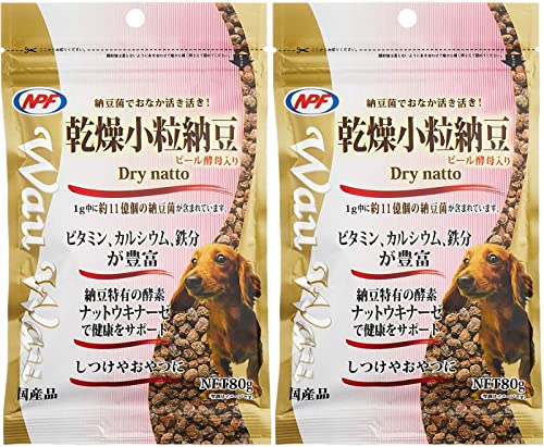 ナチュラルペットフーズ WauWau 乾燥小粒納豆 80g 2袋商品画像