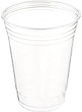 Table To Go Disposable Clear Plastic Cups (50 Pack/ 32 oz) | Crack-Resistant Drinking Glasses | 100% BPA-Free | Elegant Ultra-Clear Party Cup Set for Iced Coffee, Boba Bubble Tea, Smoothies & More