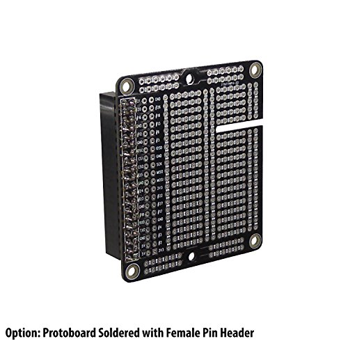 Raspberry Pi 3 Prototyping Board Proto Breadboard HAT by MakerSpot Soldered with Female Pin Connector PCB for Raspberry Pi 2 Pi 3 A+ B+ (1 Pack)