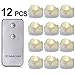 Battery Candles with Remote, 12 Packs PChero Battery Operated Candle LED Unscented Flickering Flameless Tea Lights, Last up to 48 hours, Perfect for Birthday Wedding Party Home Decor - [Warm White]