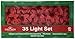 Kurt Adler 35-Light Red Poinsettia Light Set