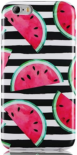 iPhone 6 6s Case for girls, Leminimo Watermelon Slim-fit Shockproof Anti-Scratch Anti-Fingerprint TPU Flexible Case with Excellent Grip For iPhone 6 6S [4.7 inch Display] - Watermelon Design