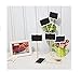 Peicees 12pcs Mini Rectangle Blackboard Chalkboard Wedding Party Table Numbers Place Card Favor Tag Plant Marker with Stand