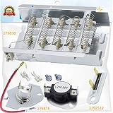 UPGRADED 279838 & 279816 & 3392519 Dryer Heating Element and Thermal Cut-off Fuse Kit Replacement by BlueStars- Exact Fit For Whirlpool & Kenmore Dryers - Replaces 3403585 279816VP