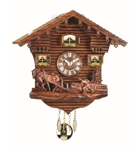 Trenkle Kuckulino Miniature Clock Black Forest House Swiss Quartz with Cuckoo Call TU 2031 PQ