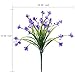 HOGADO Artificial Orchid Flowers, 4pcs Fake Dancing Lady Plastic Plants Greenery Shrubs DIY Wedding Bouquet Indoor Outside Garden Patio Wall Planter Purple