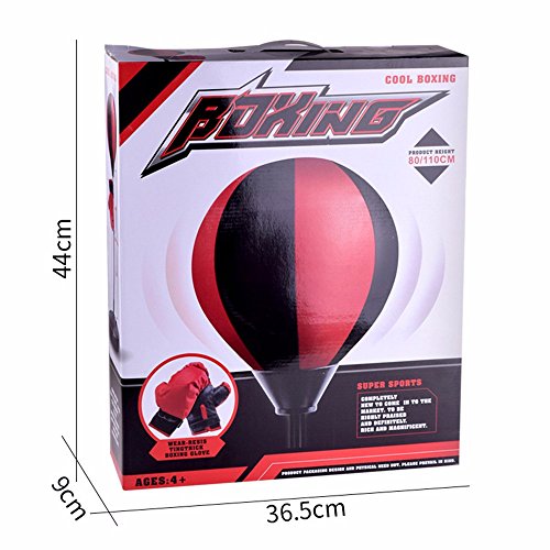 FTXJ Boxing Equipment Set Height Adjustable Punching Ball Stand with Boxing Gloves Kids Fitness Training Home Toy