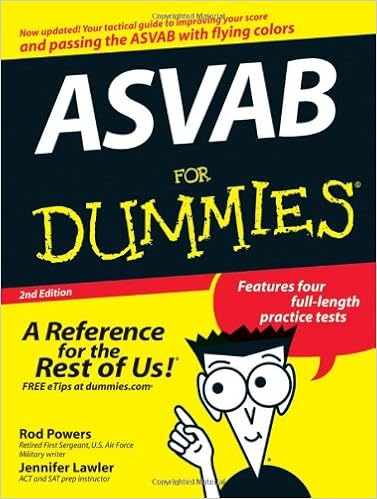 Asvab For Dummies Powers Rod Lawler Jennifer 9780470106716 Amazon Com Books