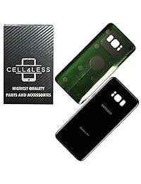 CELL4LESS - Tapa trasera de repuesto para puerta trasera de cristal con lente de cámara, herramienta de extracción personalizada y adhesivo para Samsung Galaxy S8 Plus OEM todos los modelos G955-2 logotipo OEM de repuesto