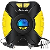 Newest Upgraded Ansteker Portable Air Compressor Pump, Auto Digital Tire Inflator, 12V 150 PSI Tire Pump for Car, Truck, Bicycle, and Other Inflatables