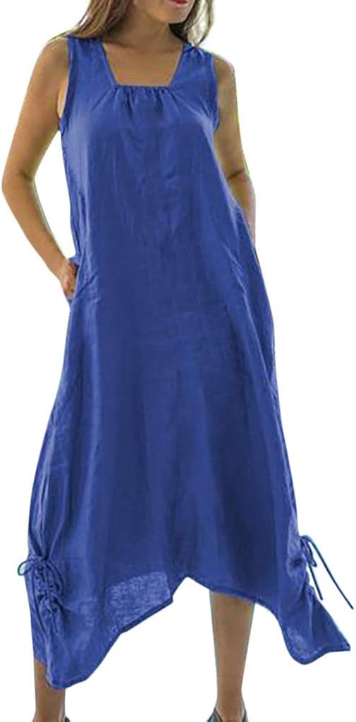 Linen Dress Women's Summer Dress Size Sizes Kaftan Dress Comfortable Sizes Long Summer Plus Size