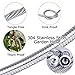 TheFitLife Flexible Metal Garden Hose - 25/50/75/100 FT 304 Stainless Steel Water Hose with Newest Spray Nozzle and Solid Metal Fittings, Lightweight, Kink Free, Durable and Easy to Store (125 Feet)