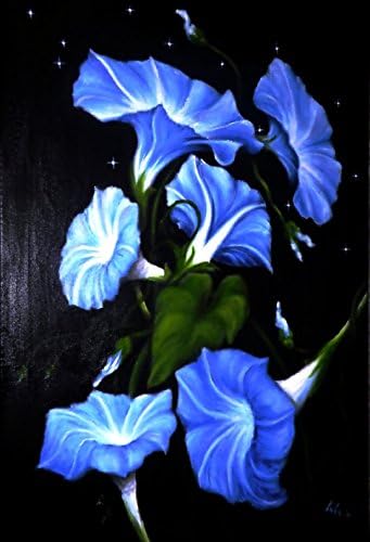 Oil on canvas original painting of a Birth month flower and Zodiac constellation