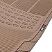 Motor Trend FlexTough Rubber Floor Mats for Car & SUV - 100% Odorless & All Weather Heavy Duty (Tan Beige)