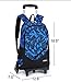 Meetbelify 3Pcs Rolling Backpack Boys Girls Trolley School Bags with Lunch Bag&Pencil Case,6 Wheels,Black