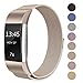 SWEES Metal Bands Compatible Fitbit Charge 2, Stainless Steel Metal Magnetic Replacement Wristband Small & Large (5.5