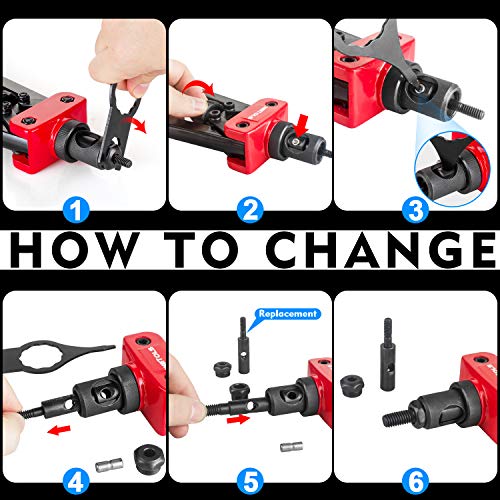 WETOLS Rivet Nut Tool, Hand Rivet Nut Tool with 7 Metric & Inch