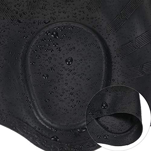 image for Norme 3 Pieces Waterproof Swimming Cap with Ear Silicone Swim Cap Unis
